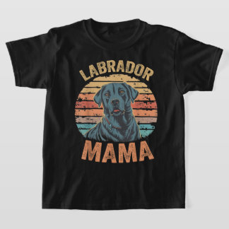 T-shirt Labrador Mama Vintage Retro Sunset Labrador Retrie
