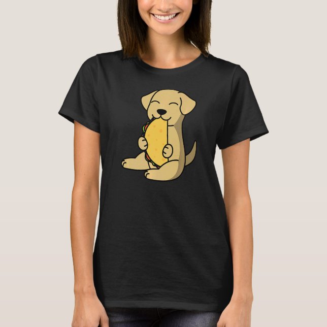 T-shirt Labrador Manger Un Chien Taco (Devant)