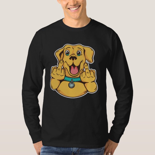 T-shirt Labrador middle finger retriever (Devant)