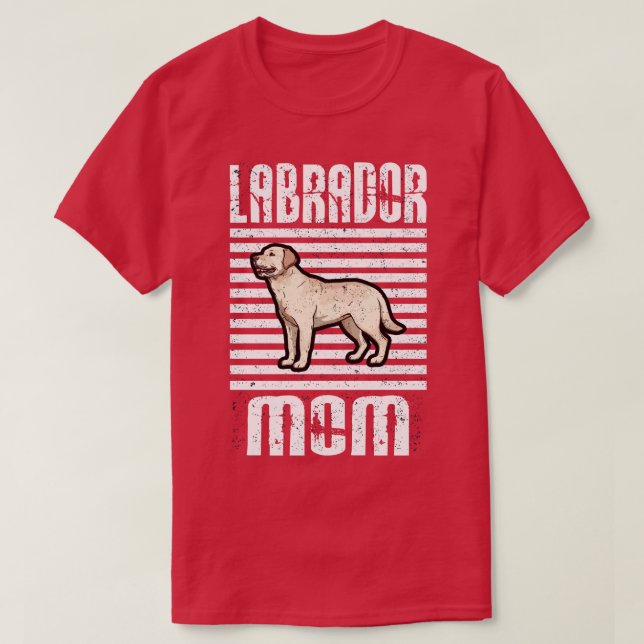 T-shirt Labrador Mom Fier Chiens (Design devant)