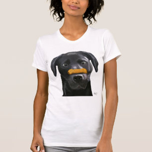 T-shirt Labrador noir avec l'os sur le nez 2
