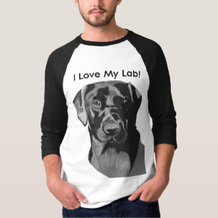 T-shirt Labrador noir" j'aime mon laboratoire "