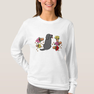 T-shirt Labrador noir malfaisant