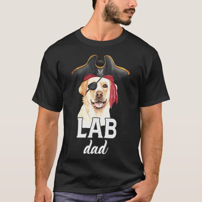 T-shirt Labrador Papa Black Labrador Papa Labrador Grosses (Devant)