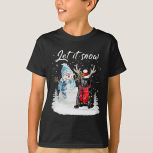 T-shirt Labrador Pup Père Noël Chien Noël Snowman Xmas Paj