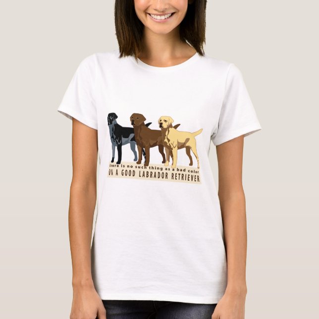 T-shirt Labrador retriever 3 couleurs (Devant)