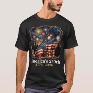 T-shirt Labrador Retriever 4 juillet 250e anniversaire de