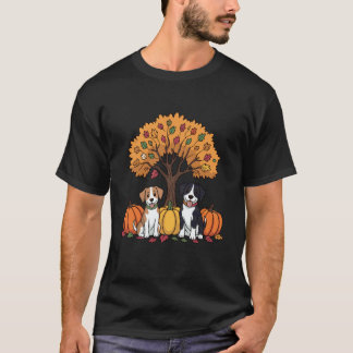 T-shirt Labrador Retriever Action de grâce arbre d'automne