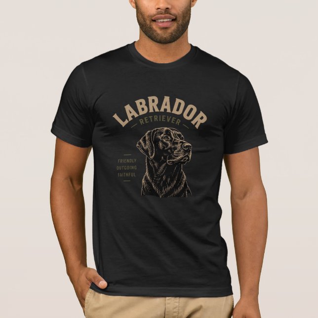 T-shirt Labrador Retriever amical (Devant)