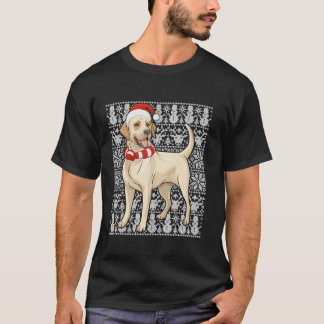 T-shirt Labrador Retriever Chien Santa Hat Hommes Femmes L