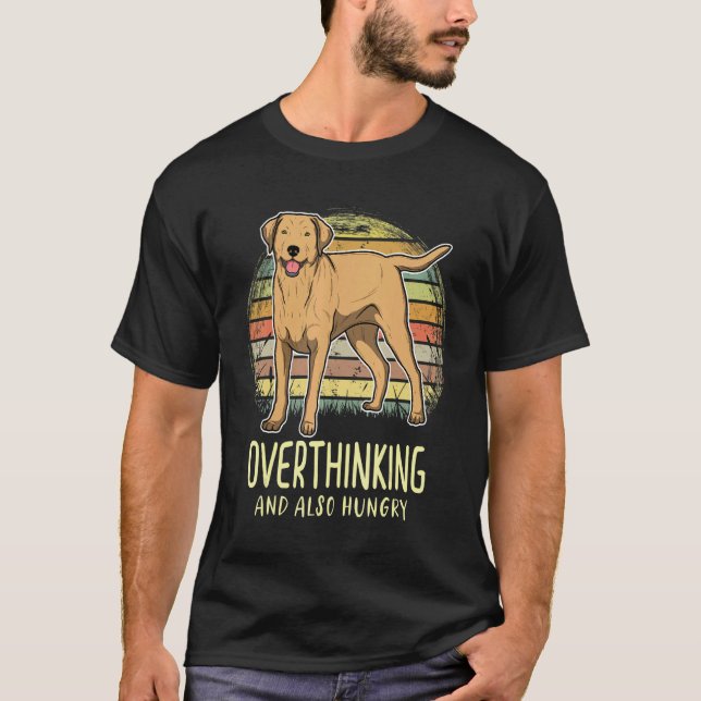 T-shirt Labrador Retriever Chien Sunset 23 (Devant)