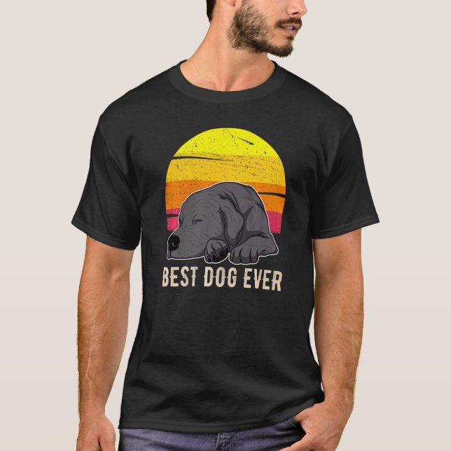T-shirt Labrador Retriever Chien Sunset 57 (Devant)