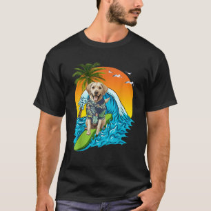 T-shirt Labrador Retriever Chien Surf Surfer Hawaii Summe