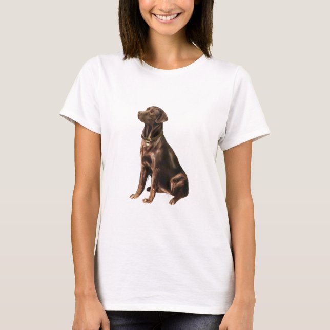 T-shirt Labrador Retriever - Chocolat 1 (Devant)