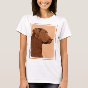 T-shirt Labrador Retriever (Chocolat) Peinture - Chien Art