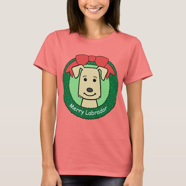 T-shirt Labrador Retriever Christmas (Devant)