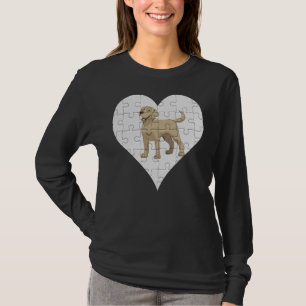 T-shirt Labrador Retriever Coeur Jigsaw Pièces Labrador Re
