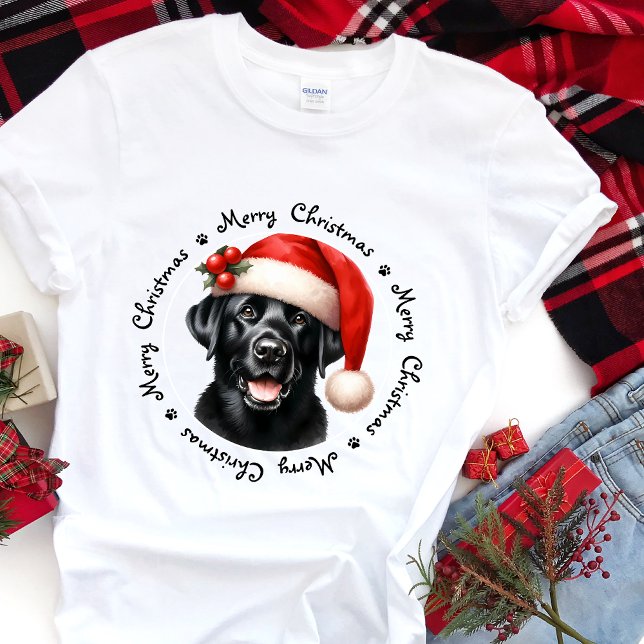 T-shirt Labrador Retriever Cute Père Noël Chien Famille No (Créateur téléchargé)
