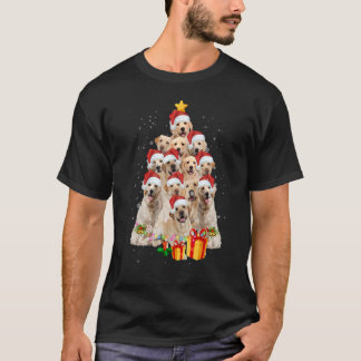 T-shirt Labrador Retriever Dog Christmas Tree Lumières Pèr