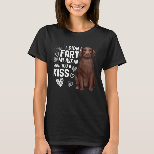 T-shirt Labrador Retriever Dog   Cute Fart Blew Kiss (Devant)