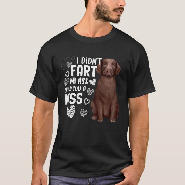 T-shirt Labrador Retriever Dog   Cute Fart Blew Kiss (Devant)