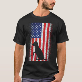 T-shirt Labrador Retriever Drapeau Usa Lab Dog 4 Juillet