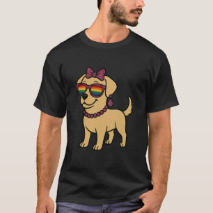 T-shirt Labrador Retriever Fierté LGBTQ Arc-en-ciel Glam D
