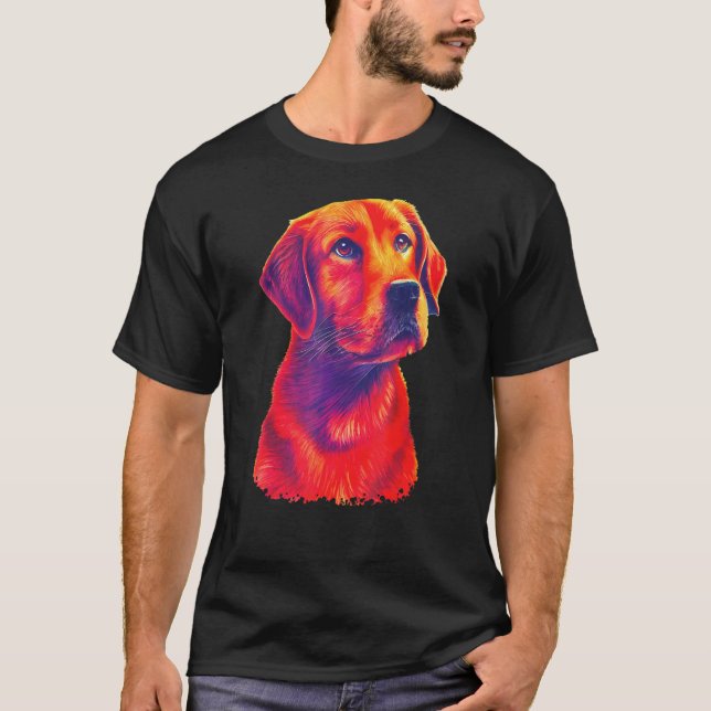 T-shirt Labrador Retriever Fox Red Chien Lab Foxred Unique (Devant)