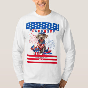 T-shirt Labrador Retriever Happy 4 juillet Independence