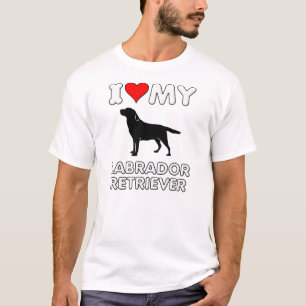 T-shirt Labrador Retriever I Love Heart Shirt