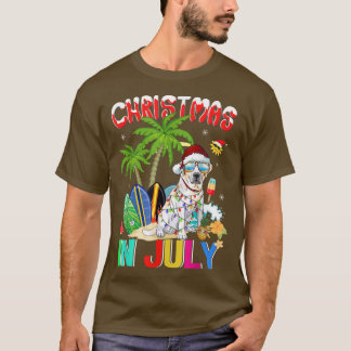 T-shirt Labrador Retriever in Santa Hat Sunglasses Christm