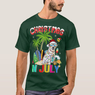 T-shirt Labrador Retriever in Santa Hat Sunglasses Christm