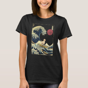 T-shirt Labrador Retriever Japonais Kanagawa Wave Surf Do