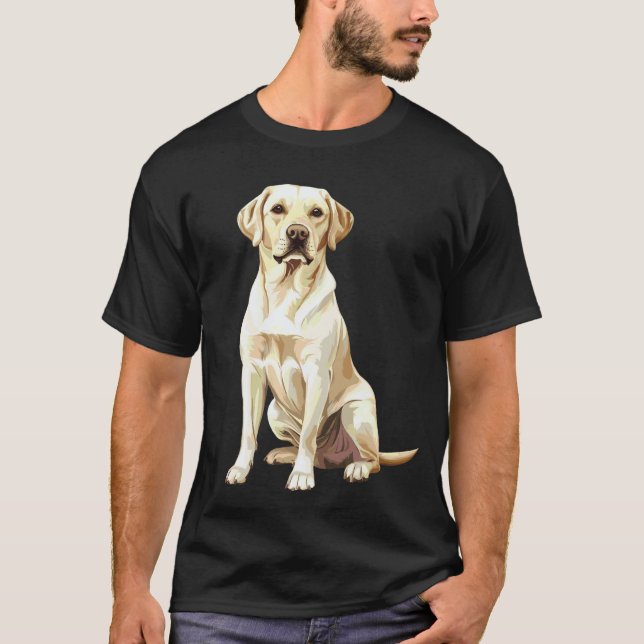 T-shirt Labrador Retriever jaune (Devant)