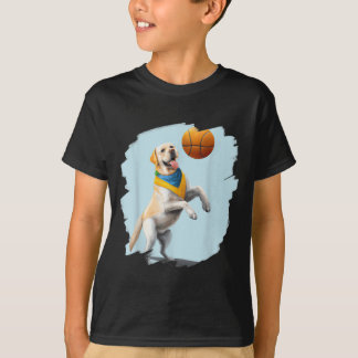 T-shirt Labrador Retriever Jouant au Baseball Chien Drôle