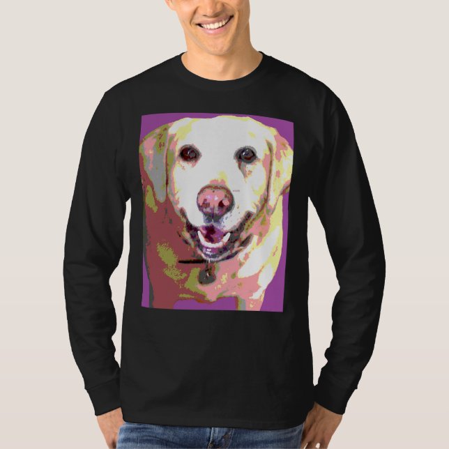 T-shirt Labrador Retriever Lab Purple (Devant)