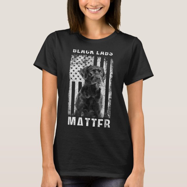 T-shirt Labrador Retriever Labs noirs (Devant)