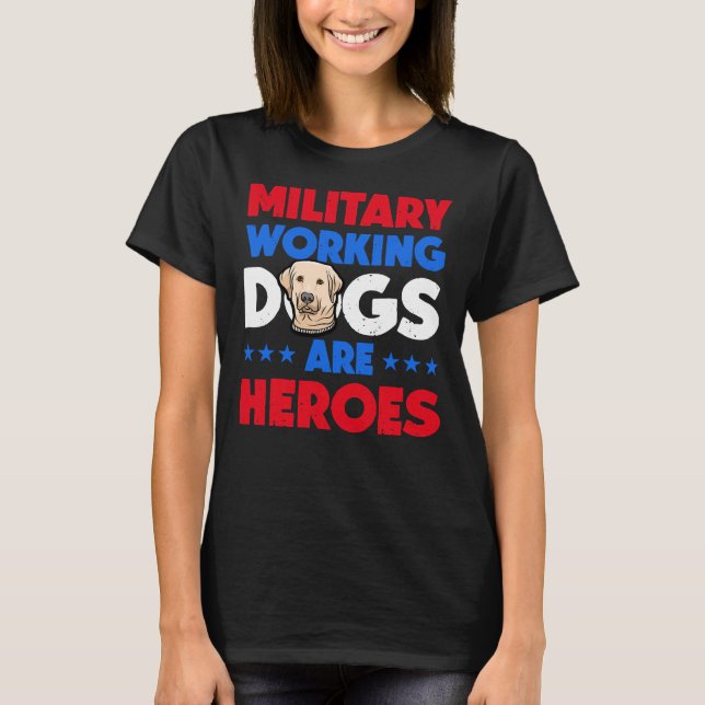 T-shirt Labrador Retriever Military Working (Devant)