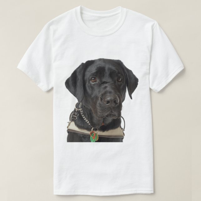 T-shirt Labrador Retriever noir (Design devant)
