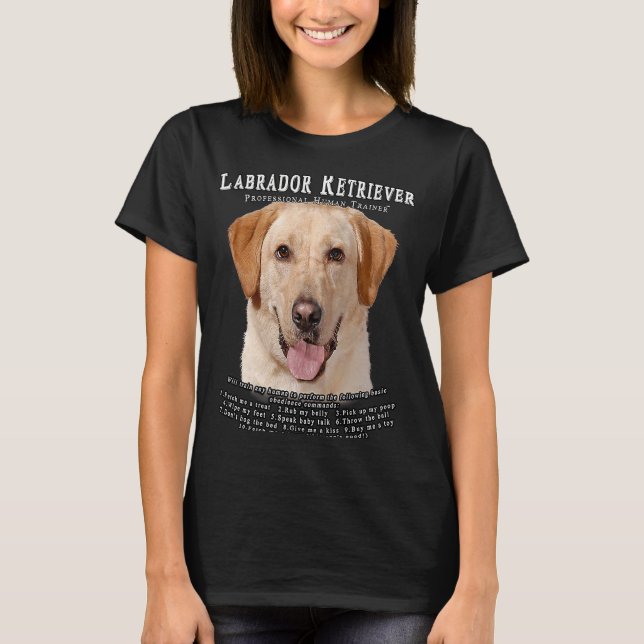 T-shirt Labrador Retriever Propriétaire Jaune Entraîneur h (Devant)