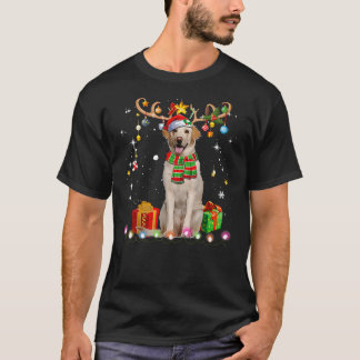 T-shirt Labrador Retriever Reindder Santa Hat