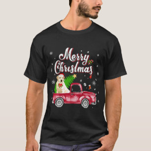 T-shirt Labrador Retriever Rides Red Truck Christmas Pajam