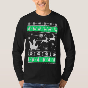 T-shirt Labrador Retriever Riding Christmas Sleigh