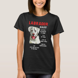 T-shirt Labrador Retriever Rules Fun Chien Propriétaire An