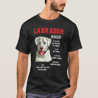 T-shirt Labrador Retriever Rules Fun Chien Propriétaire An