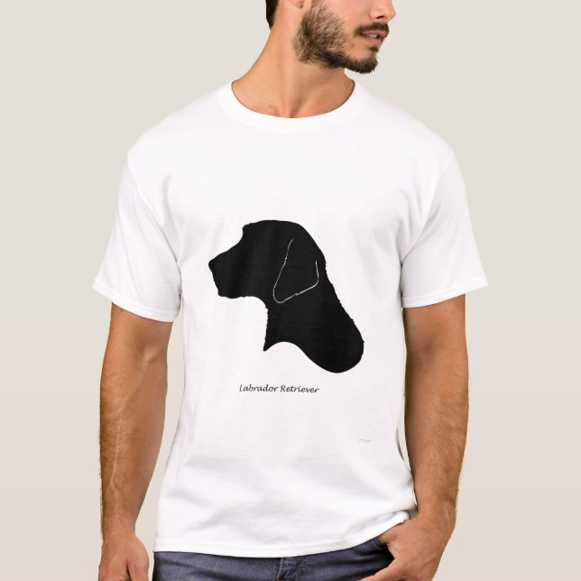 T-shirt Labrador retriever - silhouette noire (Devant)