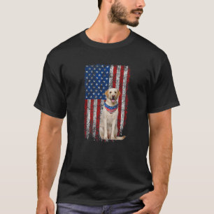 T-shirt Labrador Retriever Usa Drapeau Bandana Patriotique