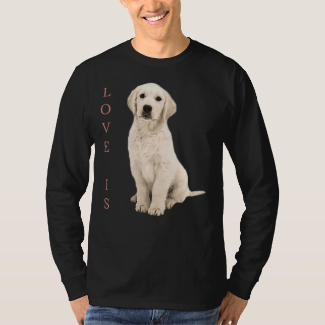 T-shirt Labrador Retriever White Lab Chien Maman (Devant)