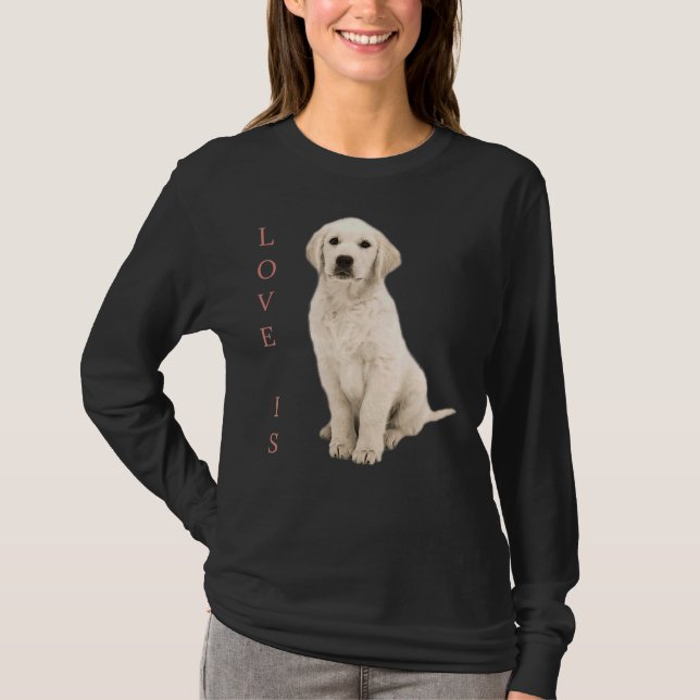 T-shirt Labrador Retriever White Lab Chien Maman (Devant)