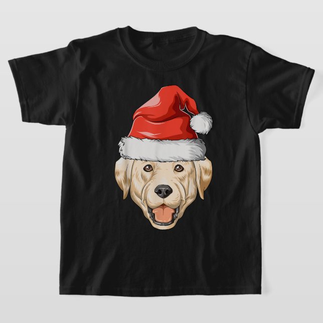 T-shirt Labrador Santa Hat Christmas Labrador (Poser)
